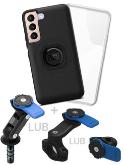 Zestaw na motocykl: etui MAG na telefon Samsung Galaxy S22 (magnetyczne), wodoodporny pokrowiec MAG oraz mocowanie