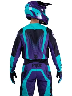 Bluza enduro Fox 180 Collect czarno-fioletowo-niebieska