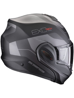 Kask szczękowy Scorpion Exo-Tech Evo Pro Commuta czarno-srebrny matowy
