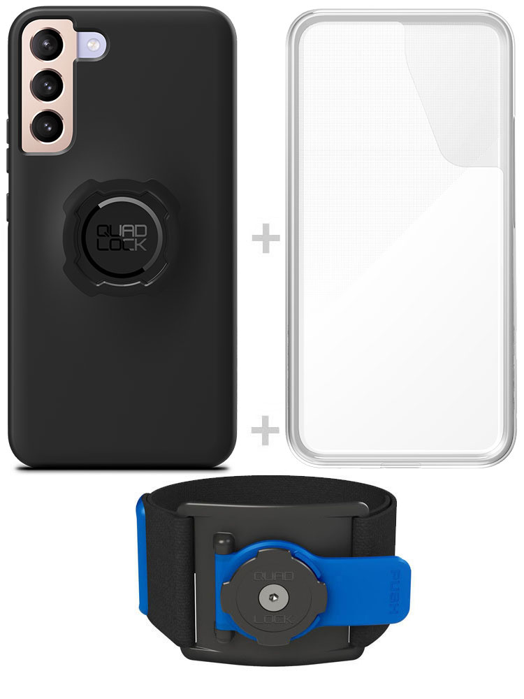 Zestaw do biegania: etui na telefon Samsung Galaxy S22+ + wodoodporny pokrowiec + opaska sportowa Quad Lock