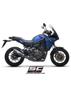 Pełny układ wydechowy 2-1, SC-Project SC1-S Carbon, Czarny kolektor [EURO5] - Yamaha Tracer 700 [20], Tracer 7 / GT [21]