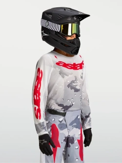 Bluza cross dziecięca Alpinestars MX Fluid Lone szaro-czerwona