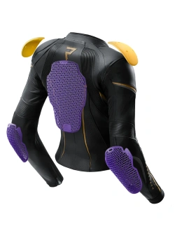 Kurtka motocyklowa damska skórzana Rebelhorn Diva ST czarno-złota