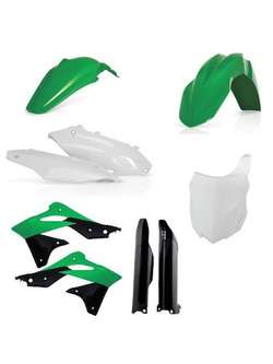 Pełny zestaw plastików Acerbis Kawasaki KX 250 F [13-16] biało-czarno-zielony