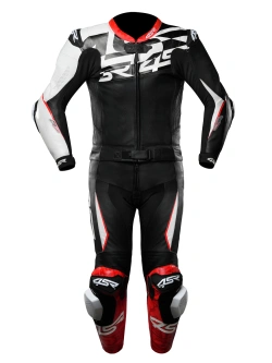 Kombinezon motocyklowy dwuczęściowy 4SR RR Pista AR czarno-czerwono-biały