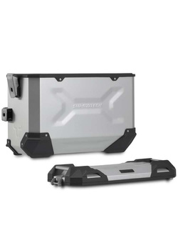 Zestaw: kufry boczne + stelaże PRO TRAX ADV 45/37 L do motocykla Voge 650DS R810C / 650 DSX (21-) srebrne [pojemność 45 + 37 L]