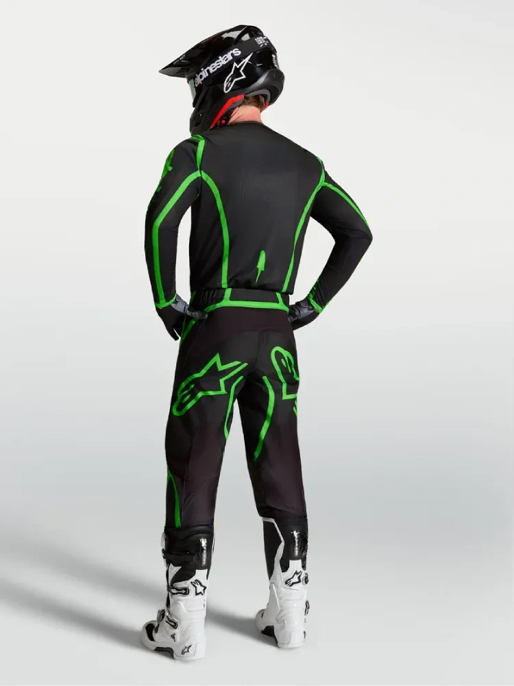 Spodnie cross Alpinestars MX Fluid Apex V2 czarno-zielone