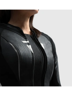 Kurtka motocyklowa damska skórzana Rebelhorn Diva RS czarno-biała