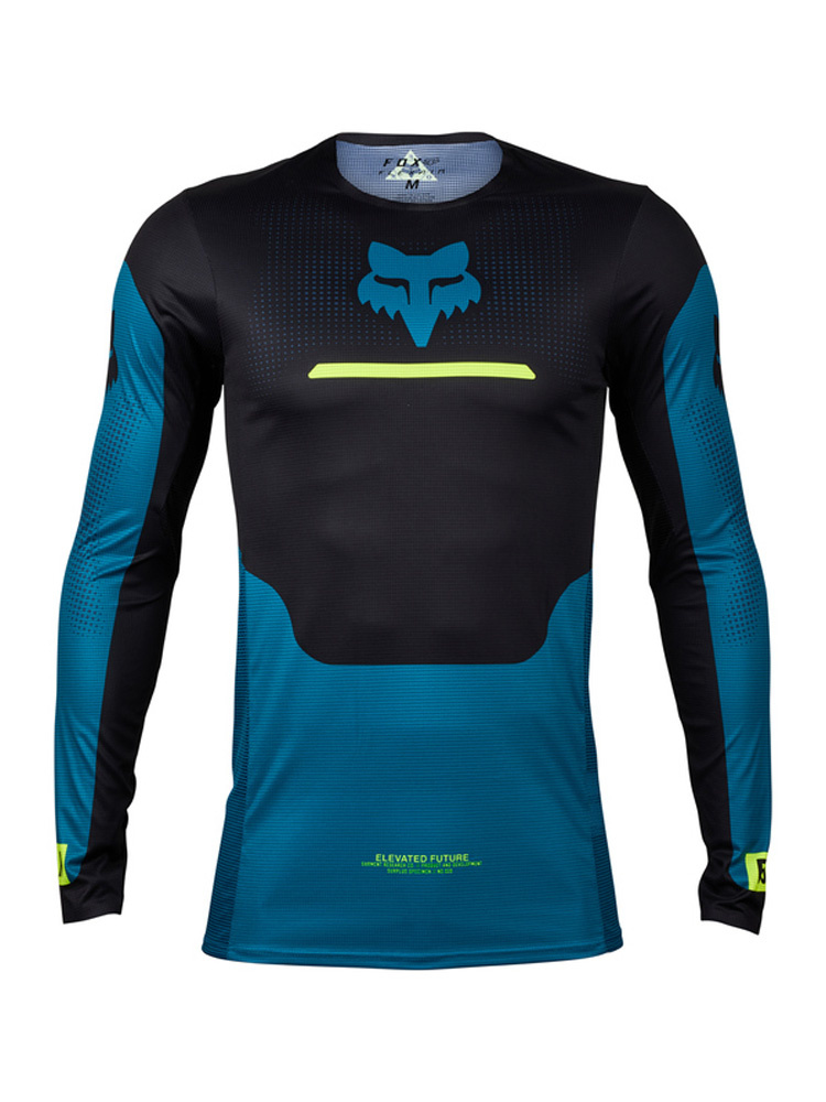 Bluza enduro Fox Flexair Optical czarno-niebiesko-żółta