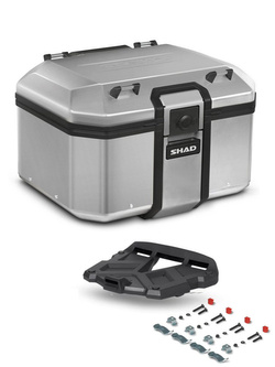 Kufer centralny Shad Terra TR48 aluminiowy [pojemność: 48 l] + aluminiowa płyta montażowa, czarna