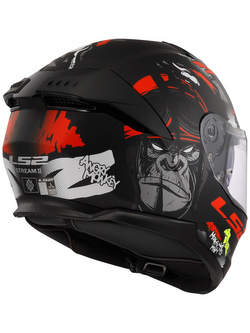 Kask integralny LS2 FF808 Stream II Angry Monkey czarno-czerwony matowy