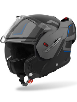Kask szczękowy Airoh Mathisse II Genius czarno-szaro-niebieski