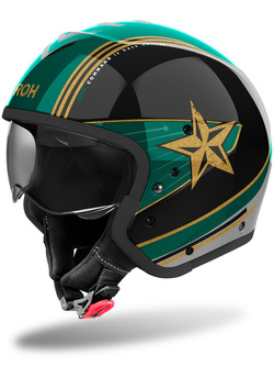 Kask modułowy Airoh J110 Command czarno-zielony