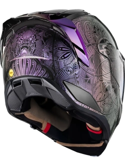 Kask integralny Icon Ultraflite MIPS Opal Mandala czarno-fioletowo-srebrny