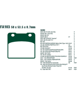 Klocki hamulcowe EBC FA103 58 x 53.5 x 8.7mm NA PRZÓD
