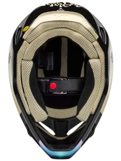 Kask enduro Fox V1 Hello Future czarno-beżowy