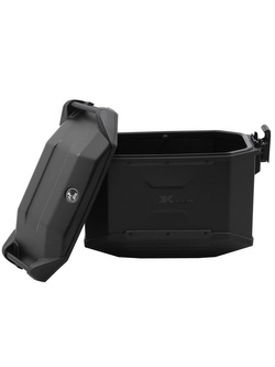 Kufer boczny aluminiowy Hepco&Becker Xceed Jet 38 lewy, czarny [pojemność: 38 l]