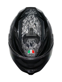 Kask integralny AGV K7 Damascus czarno-srebrny