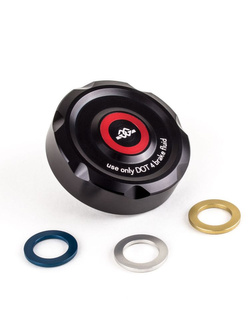 Pokrywa zbiornika płynu hamulcowego przedniego GILLES BMW, Honda, Kawasaki, KTM, Suzuki, Yamaha (wybrane modele) aluminiowa czarna