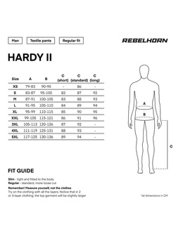 Spodnie motocyklowe tekstylne Rebelhorn Hardy II czarne