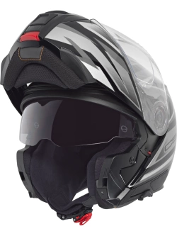 Zestaw: Kask szczękowy Schuberth C5 Zenith czarno-szary połysk + dedykowany interkom motocyklowy