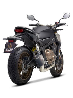 Pełny układ wydechowy SC-Project z tłumikiem motocyklowym SC1-S Honda CB 650 R (21-23) carbon