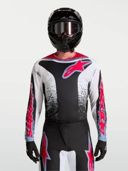 Bluza cross Alpinestars MX Fluid Drag czarno-biało-czerwona