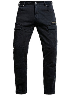 Jeansy motocyklowe John Doe Cargo Stroker czarne