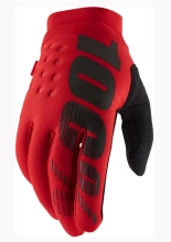Rękawice cross 100% Brisker czerwone