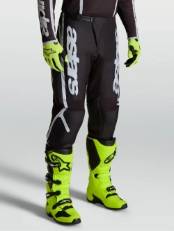 Spodnie cross Alpinestars MX Fluid Apex V2 czarno-srebrne
