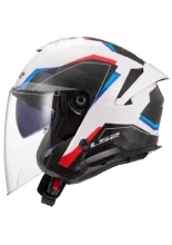 Kask otwarty LS2 OF618 Verso II biało-niebiesko-czerwony