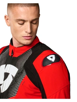 Kurtka motocyklowa tekstylna REV’IT! Hyperspeed 3 H2O czerwono-czarna