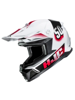 Kask dziecięcy enduro HJC Y50 Dash biało-czarno-czerwony