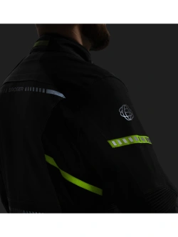 Kurtka motocyklowa tekstylna Broger Overland czarno-fluo-szara