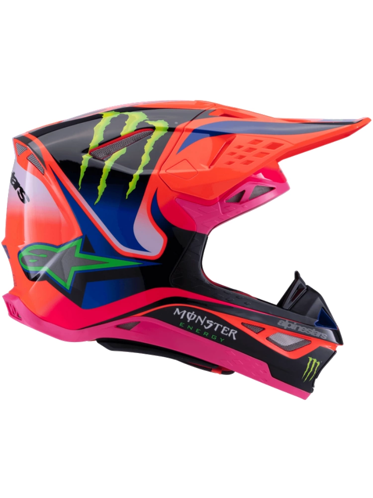 Kask enduro Alpinestars MX Supertech M10 Deegan pomarańczowo-różowo-fioletowy