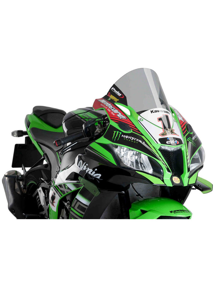 Szyba sportowa PUIG do Kawasaki ZX-10R (16-20), ZX-10R KRT REPLICA (18-20), ZX-10R SE (18-20), ZX-10RR (17-20) lekko przyciemniana