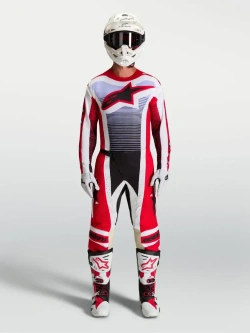 Bluza cross Alpinestars MX Techstar Maven biało-czerwono-fioletowa