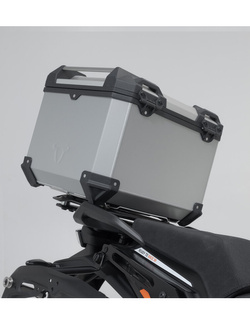 Zestaw: kufry boczne + kufer centralny TRAX ADV + stelaże SW-MOTECH do motocykla KTM 1290 Super Adventure R / S (21-) srebrne