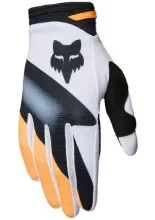 Rękawice cross dziecięce Fox 180 Noble czarno-biało-pomarańczowe