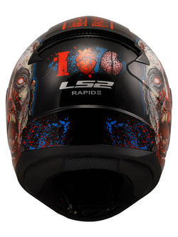 Kask integralny LS2 FF353 Rapid II Zombie czarno-czerwony matowy