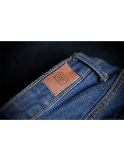 Jeansy motocyklowe damskie Icon MH1000 niebieskie