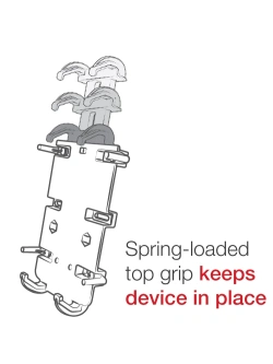 Uchwyt na telefon RAM Quick-Grip XL z adapterem tłumiącym wibracje i głowicą kulową [rozmiar B]