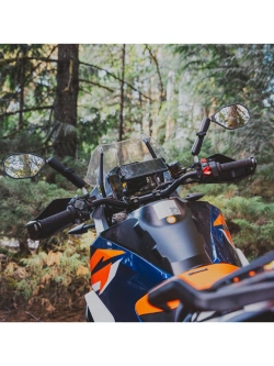 Zestaw lusterek motocyklowych RAM Tough-Mirror z długimi ramionami B, podstawami kulowymi i adapterami