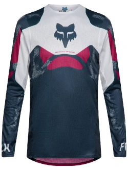 Bluza enduro Fox Flexair Tactile biało-niebiesko-różowa