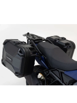 Zestaw: kufry boczne DUSC L + stelaże PRO SW-Motech BMW F 900 R/ XR (19-24) [poj.: 2 x 41l]