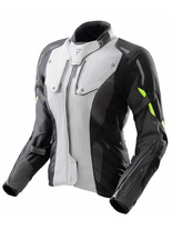 Kurtka motocyklowa damska tekstylna Rebelhorn Hiker IV czarno-szaro-żółta