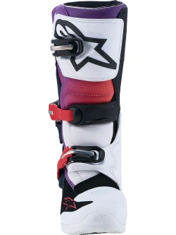 Buty enduro dziecięce Alpinestars MX Tech 7S biało-fioletowo-niebieskie