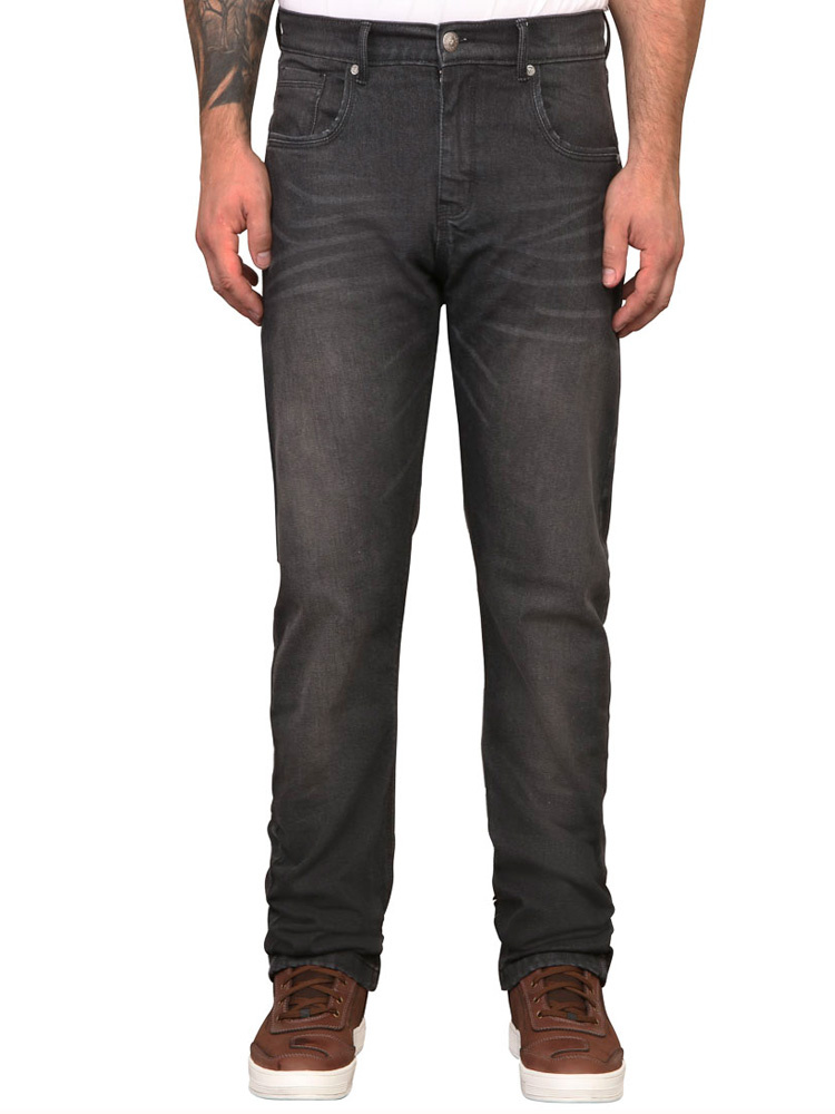 Jeansy motocyklowe Modeka Finn Mono czarne sprane