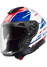 Kask otwarty Schuberth J2 Nova niebiesko-biało-czerwony