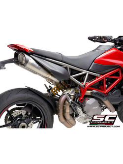 Podwójny tłumik SC-Project S1 Titanium (z siatką na wylocie) - Ducati Hypermotard 950 / RVE / SP [19-21]